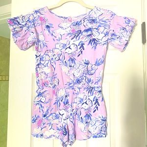 Lilly Pulitzer Kallima Romper Light Lilac Trunks In The Air Sz S